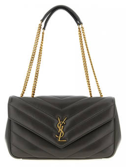 Saint Laurent - Grey Loulou Medium Shoulder Bag