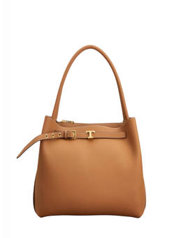 TOD'S - Brown Leather Small Shoulder Bag
