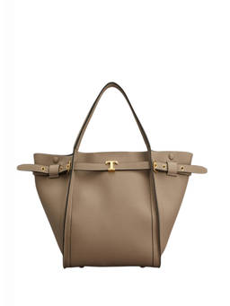 TOD'S - Beige Leather Small Tote Bag