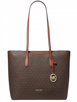 Michael Kors - Dark Brown Arden Top Zip Large Tote Bag
