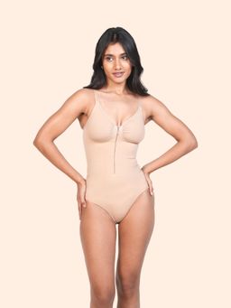 Underneat - Women Seamless Stretchable Full Body Shaper with Front Zip