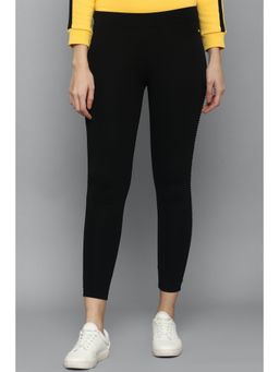Allen Solly - Black Solid-Plain Bottoms Pants and Trousers