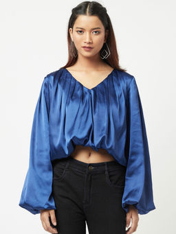 Attic Salt - Blue Solid Blimp Top