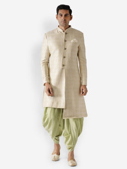 KISAH - Men Beige Sherwani (Set of 2)