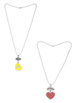 EL REGALO - 2 Necklace Combo for Kids Girls - Silver