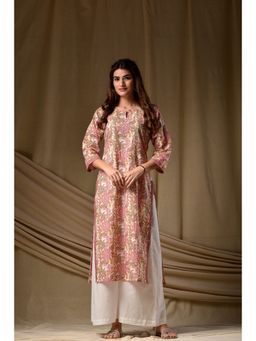 DIMPLE DESIGN STUDIO - Blush Pink Straight Kurta