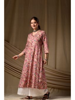 DIMPLE DESIGN STUDIO - Pink Glaze A-Line Kurta