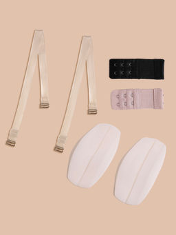 Nykd by Nykaa - Comfy Solutions Pack Of 3-Bra Extender Silicone Cushions Transparent straps-NYA039-Multi-Color