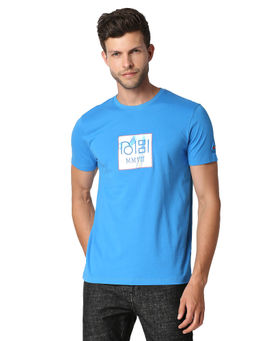 Being Human - Men Graphic Blue T-Shirt