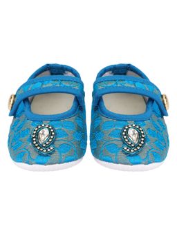 Coco Candy - Brocade Booties - Blue