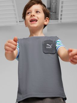 Puma - Summer Camp Classics Kids Grey T-Shirt