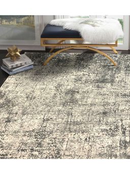 Qaaleen - Fine Handcrafted Cut Pile Finish with Same Level Pattern Grey 5 x 8 ft Rug
