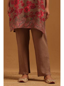 Soch - Womens Beige Linen Blend Pant
