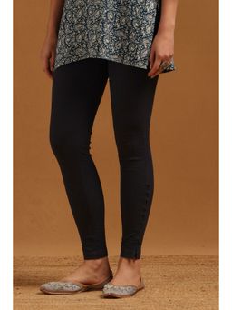 Soch - Womens Navy Blue Viscose Blend Pant