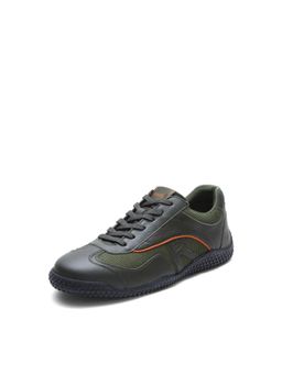 Rare Rabbit - Men Black Micro Fiber Lace-Up Sneakers