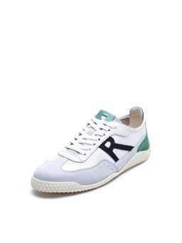 Rare Rabbit - Men White Suede Lace-Up Sneakers
