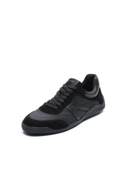 Rare Rabbit - Men Black Suede Lace-Up Sneakers