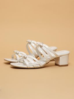 ERIDANI - Women White Eugenia Block Heels