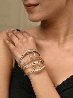 Silvermerc Designs - Women Gold Plated Stylish Cuff