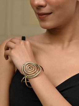 Silvermerc Designs - Women Gold-Plated Spiral Cuff