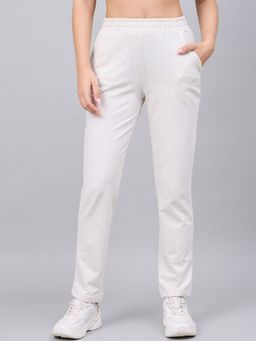 98 Degree North - Women White Regular Fit Cotton Track Pant