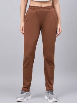 98 Degree North - Brown Women Regular Fit Cotton Track Pant