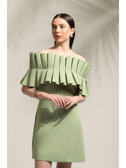 Ridhi Kapoor Label - Green June Pleated A-Line Dress