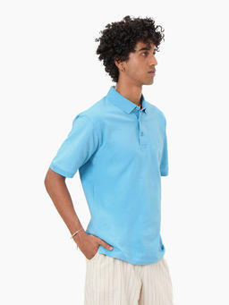 Ludic Life - Ludic Blue Ludic 240 Gsm Pique Cotton Polo T-Shirt