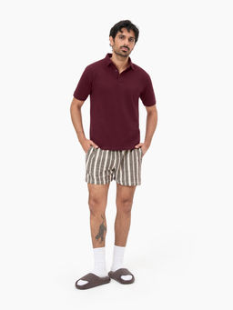Ludic Life - Ludic Maroon Ludic Core - 240 Gsm Pique Cotton Polo T-shirts