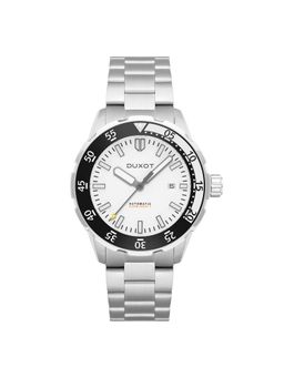 Duxot - Mergulho Automatic Uni-Directional White Round Dial Mens Watch - Dx-2035-44