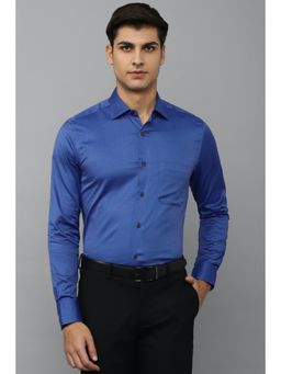 Louis Philippe - Blue Solid Formal Shirt