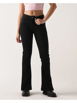 Bewakoof - Womens Jet Black Bootcut Jeans
