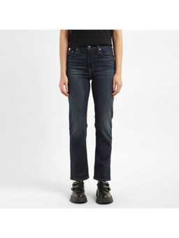 Levi's - High Rise Navy Blue Straight Fit Jeans