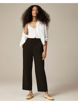 KVS FAB - Women Brown Solid Drawstring Cotton Trouser