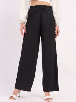 KVS FAB - Womens Black Textured Trouser