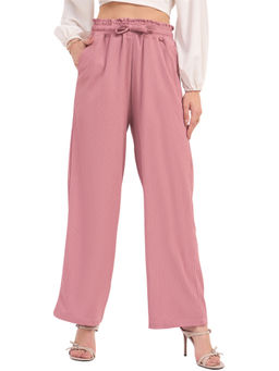 KVS FAB - Womens Pink Textured Trouser
