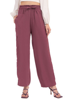KVS FAB - Womens Mauve Textured Trouser