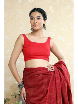 Sutra Art of Clothing - Basic Laal Syahi Plain Stitched Blouse