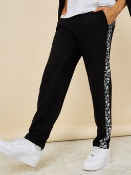 Styli - Black Paisley Print Relaxed Fit Jogger
