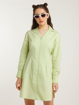 Zink London - Zink Z Womens Green Solid Mini Dress