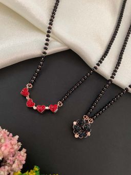 Digital Dress Room - (Wear it 2 ways) Reversible Sparkle Heart Mangalsutra