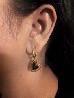 Digital Dress Room - Double Hearts Dangler Design Earrings