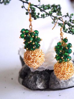 BeAbhika - Green Garnish Drop & Dangler Earrings