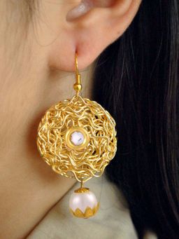 BeAbhika - Mesh Drop Pearl Drop & Dangler Earrings