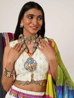 BeAbhika - Boho Inspired Complete Kundan Jewellery (Set of 5)