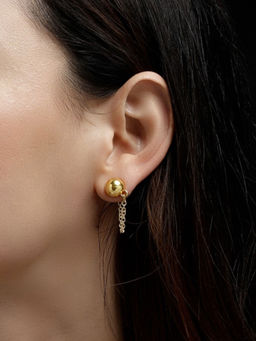 Dugran By Dugristyle - Gold Rang-e-Zar Drop Earring
