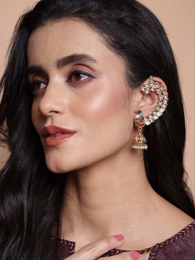 Contemporary Ear Cuff Jhumkas Earrings