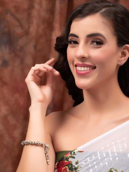 PANASH - Silver Plated Bangle Style Bracelet