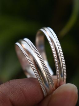 BeAbhika - Double Band Adjustable Sterling Silver Toe Ring Pair