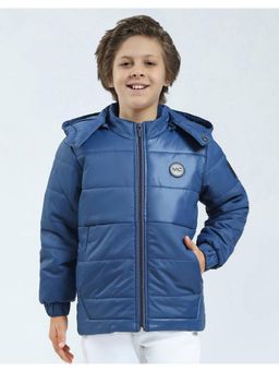 Monte Carlo - Boys Blue Solid Full Sleeves Slim Jacket